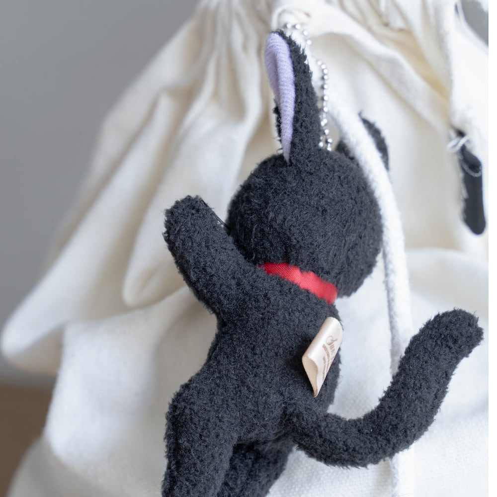 Studio Ghibli Kiki’s Delivery Service Jiji Hugging Plush Mascot Keychain – 13cm