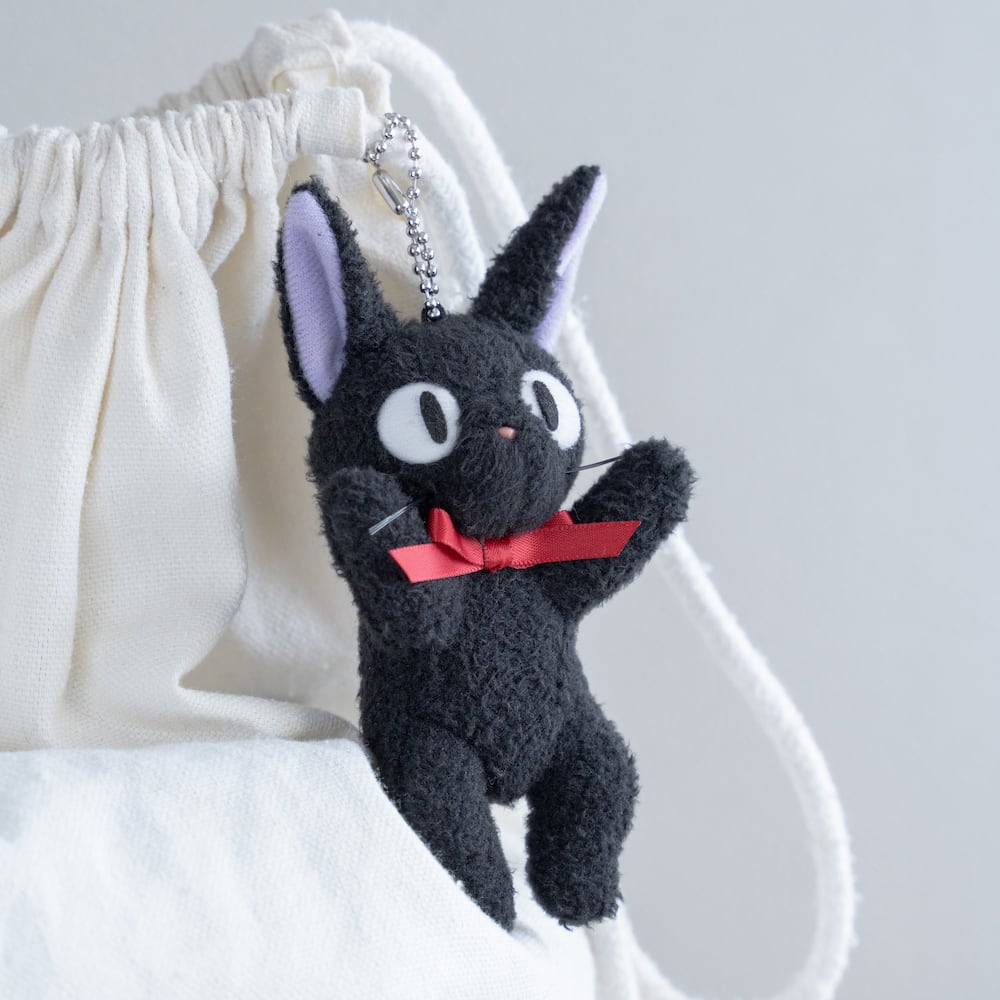 Studio Ghibli Kiki’s Delivery Service Jiji Hugging Plush Mascot Keychain – 13cm