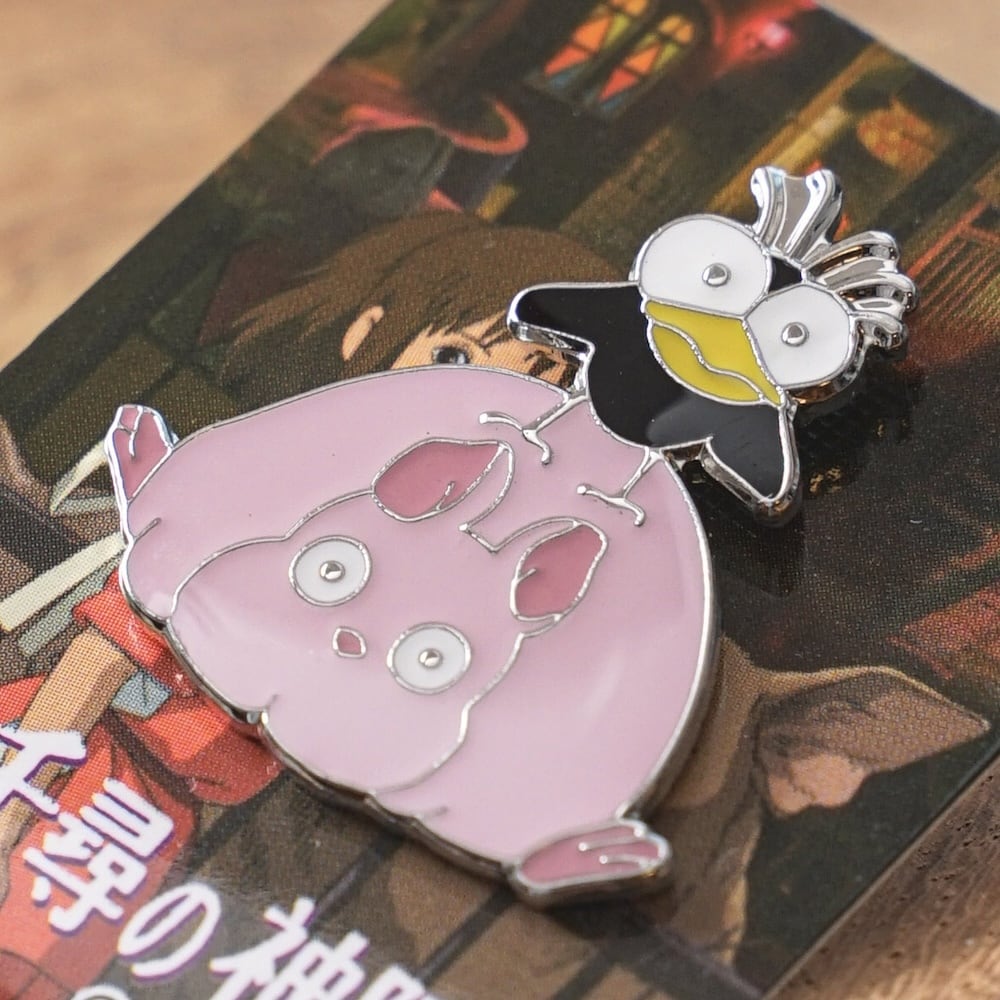 Studio Ghibli Spirited Away Yu-Bird & Boh Mouse Pin Badge S-08