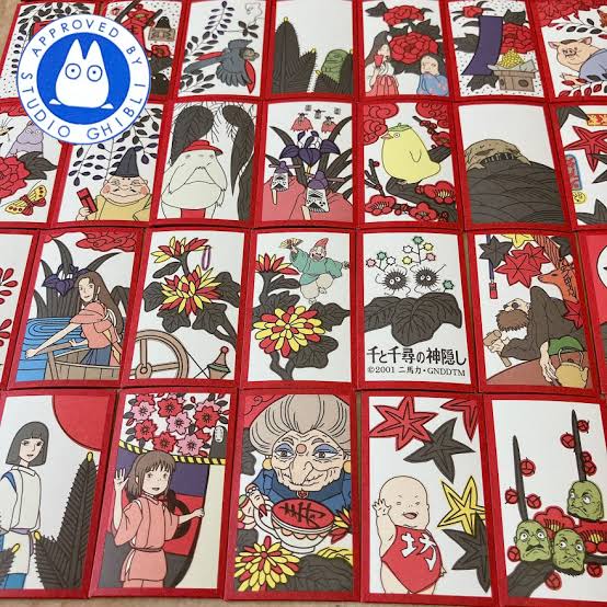 Studio Ghibli Spirited Away Hanafuda Japanese Playing Cards 48 Card Set