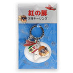 Studio Ghibli Porco Rosso Porco Savoia & Crest 3-Charm Keyring