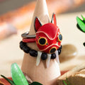 Studio Ghibli Princess Mononoke San’s Mask Triple Ring – Adjustable Size Rare Collectable