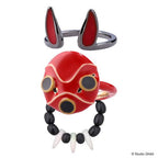Studio Ghibli Princess Mononoke San’s Mask Triple Ring – Adjustable Size Rare Collectable