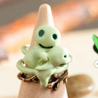 Studio Ghibli Princess Mononoke Kodama Triple Ring – Adjustable Size Rare Collectable