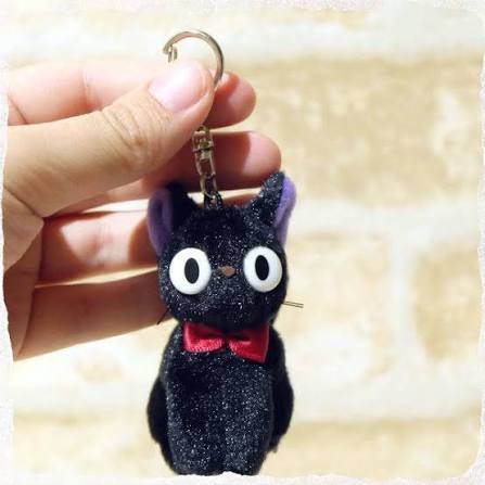 Studio Ghibli Kiki’s Delivery Service Jiji Fluffy Plush Keychain K-9901