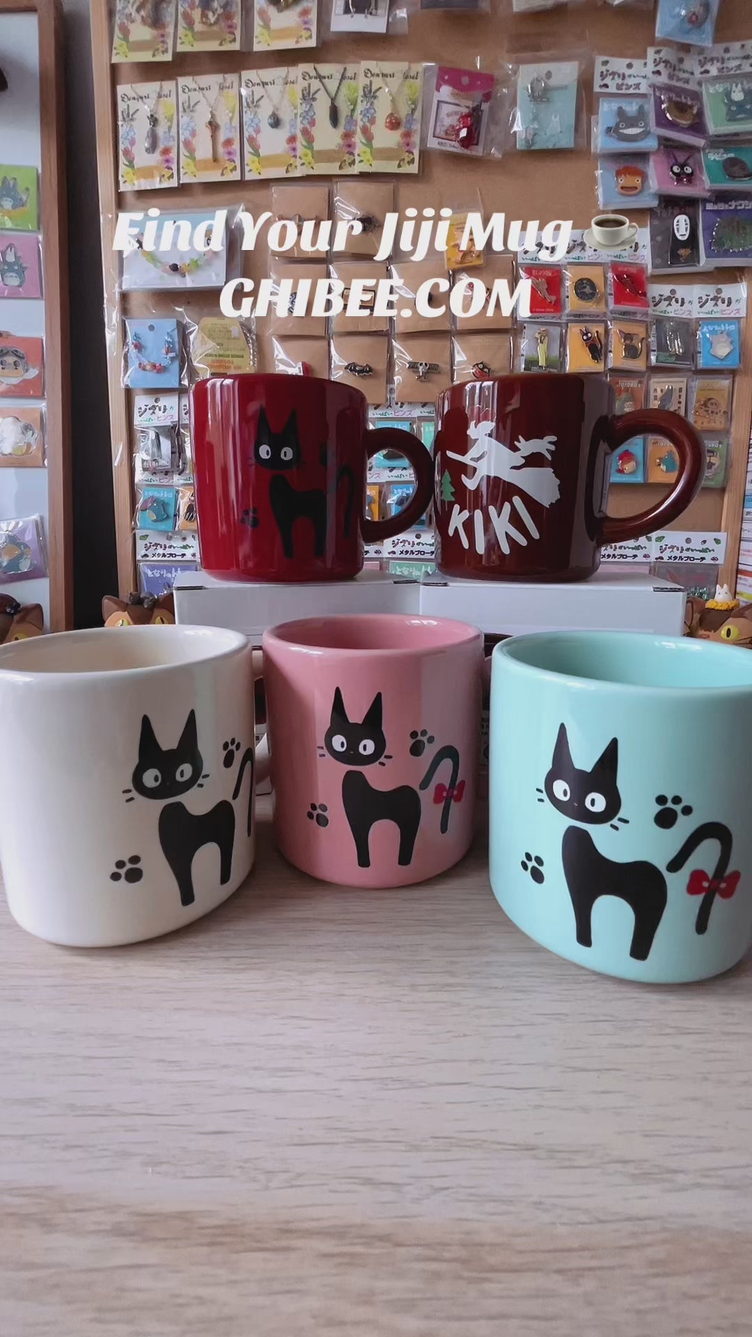 Studio Ghibli Kiki’s Delivery Service Jiji Chocolate Cake Ceramic Mug
