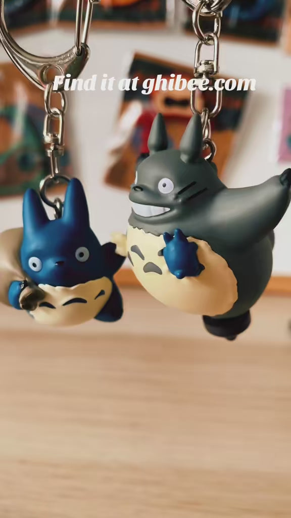 Studio Ghibli Castle in the Sky Garden Robot Soldier & Fox Squirrel Moving 3D Keyring
