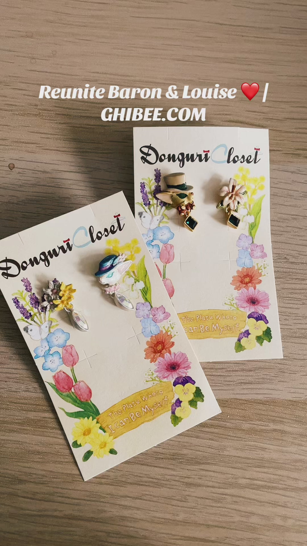 Studio Ghibli Whisper of the Heart Luisa Reunion Pierced Earrings – Donguri Closet × Palnart Poc