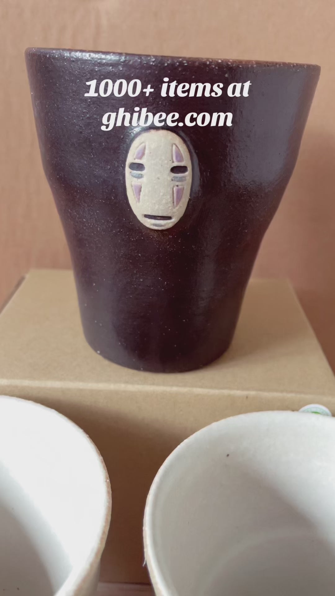Studio Ghibli Spirited Away No-Face Shigaraki Ware Handmade Cup 200ml