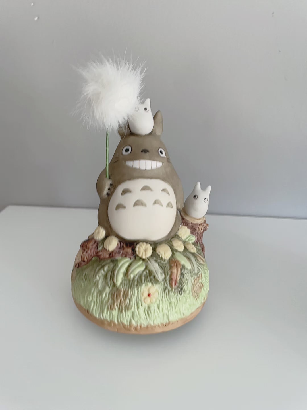 Official Studio Ghibli My Neighbor Totoro Dandelion Music Box rotating while playing melody