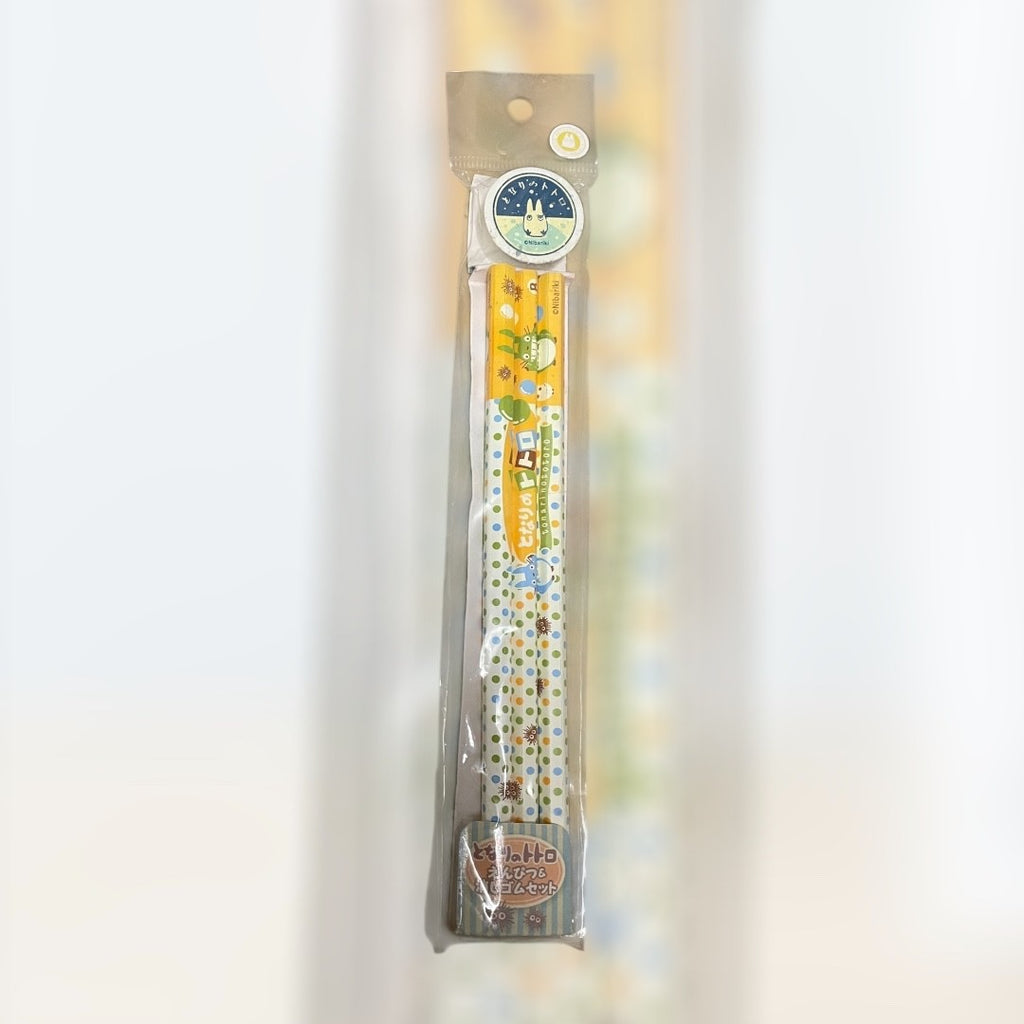 Studio Ghibli My Neighbor Totoro Pencil & Eraser Set – Classic Design