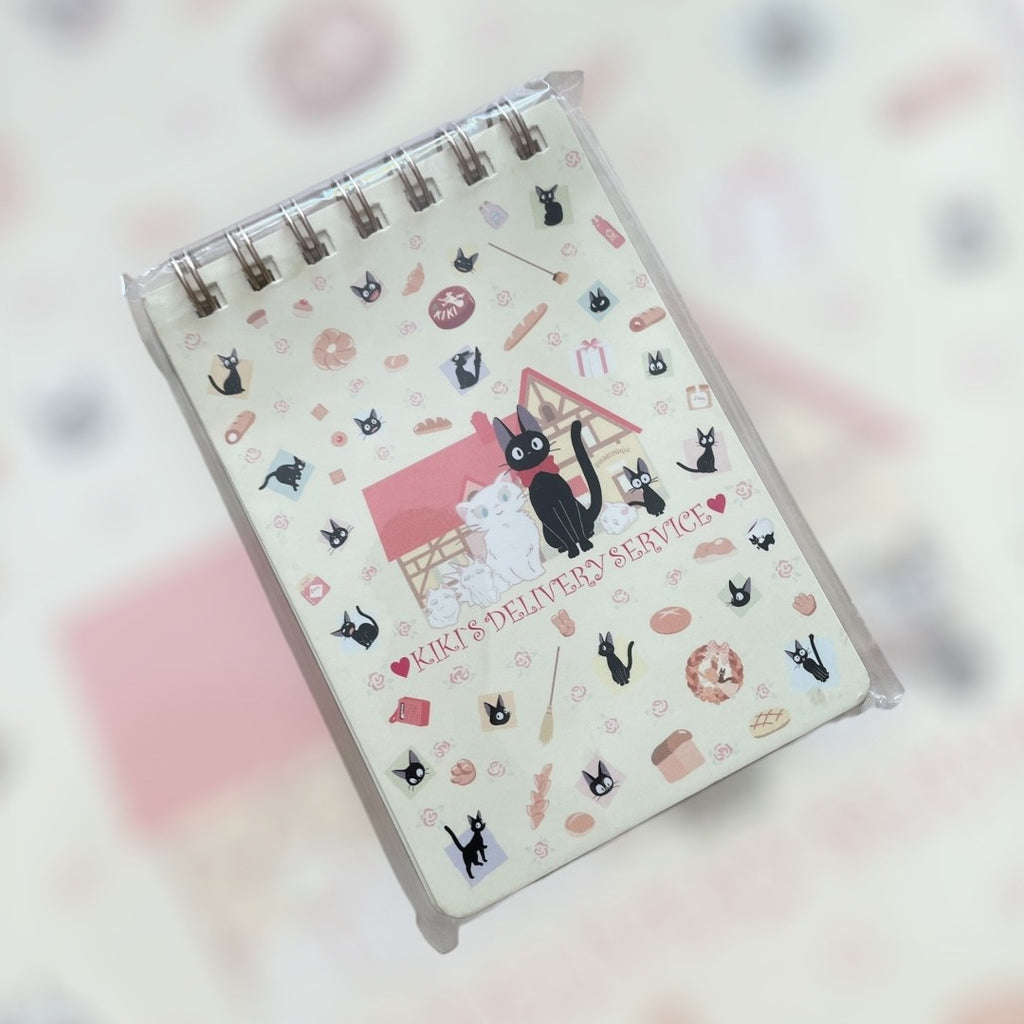 Studio Ghibli Kiki’s Delivery Service Jiji Face A7 Ring Memo Pad – 80 Sheets