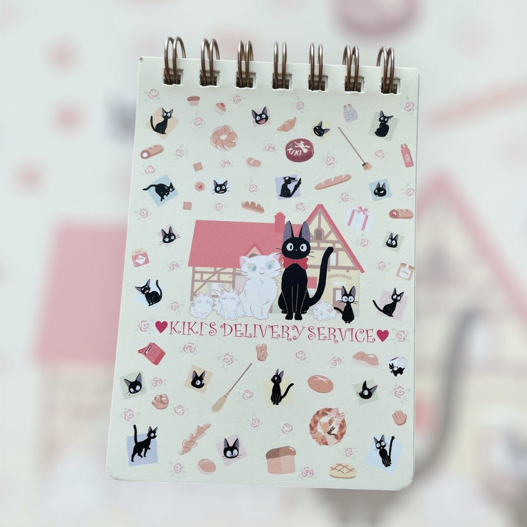 Studio Ghibli Kiki’s Delivery Service Jiji Face A7 Ring Memo Pad – 80 Sheets