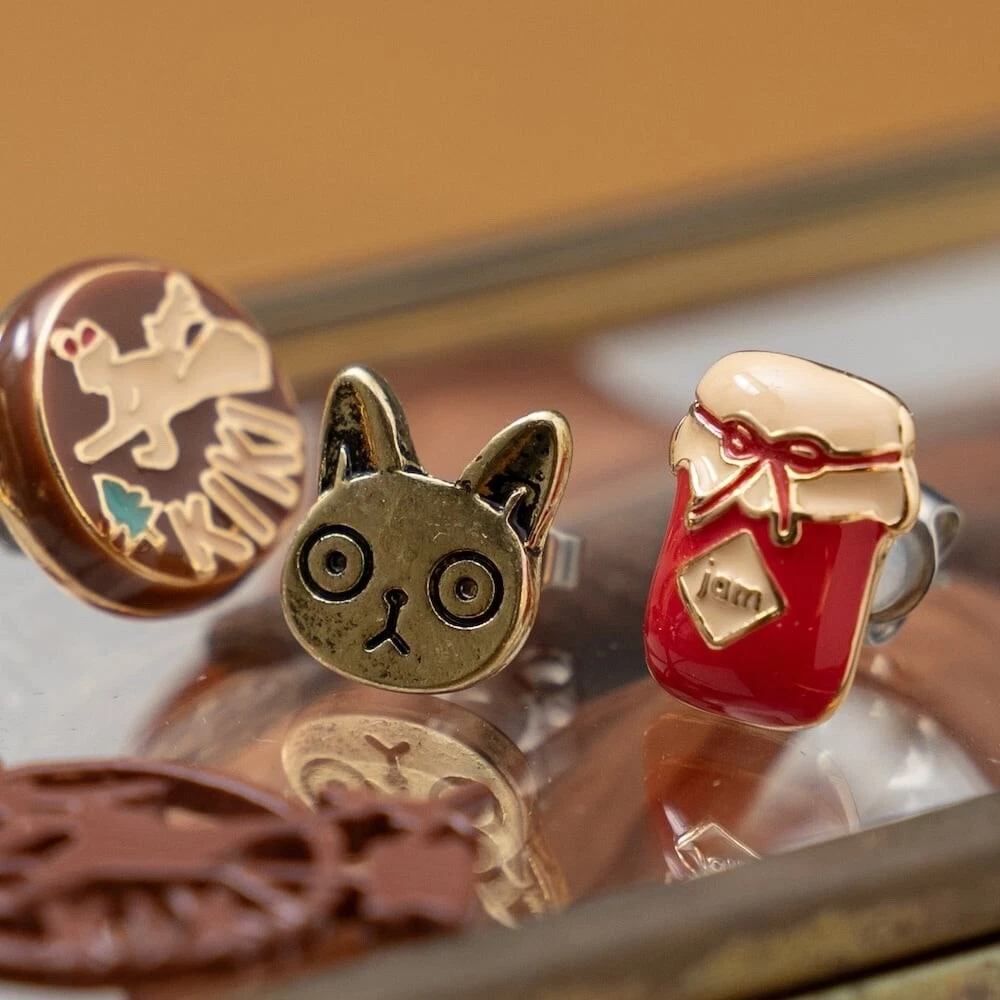 Studio Ghibli Kiki’s Delivery Service Jiji 6-Piece Pierced Earrings Set
