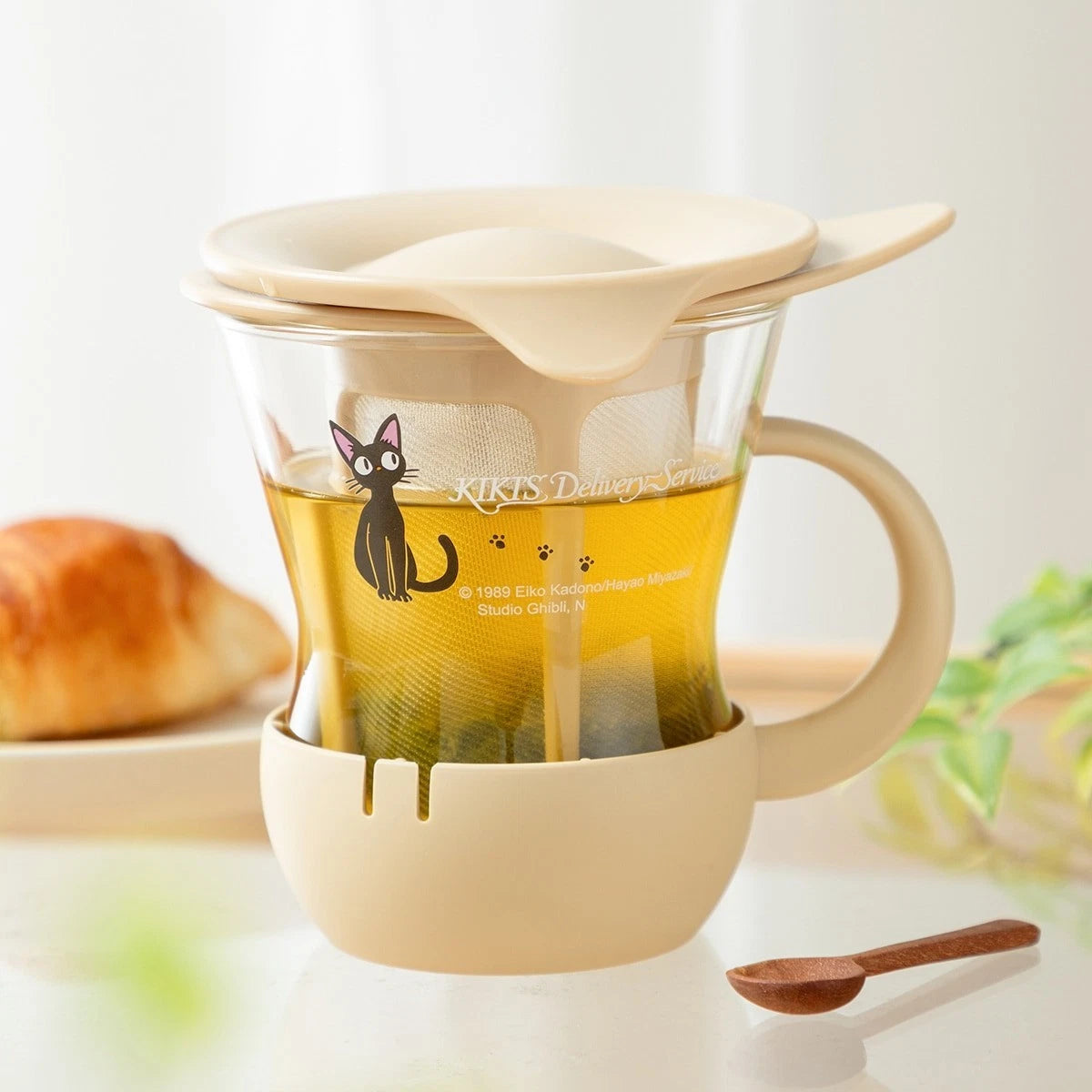 Studio Ghibli Kiki’s Delivery Service Jiji HARIO Tea Infuser Glass Mug 200ml