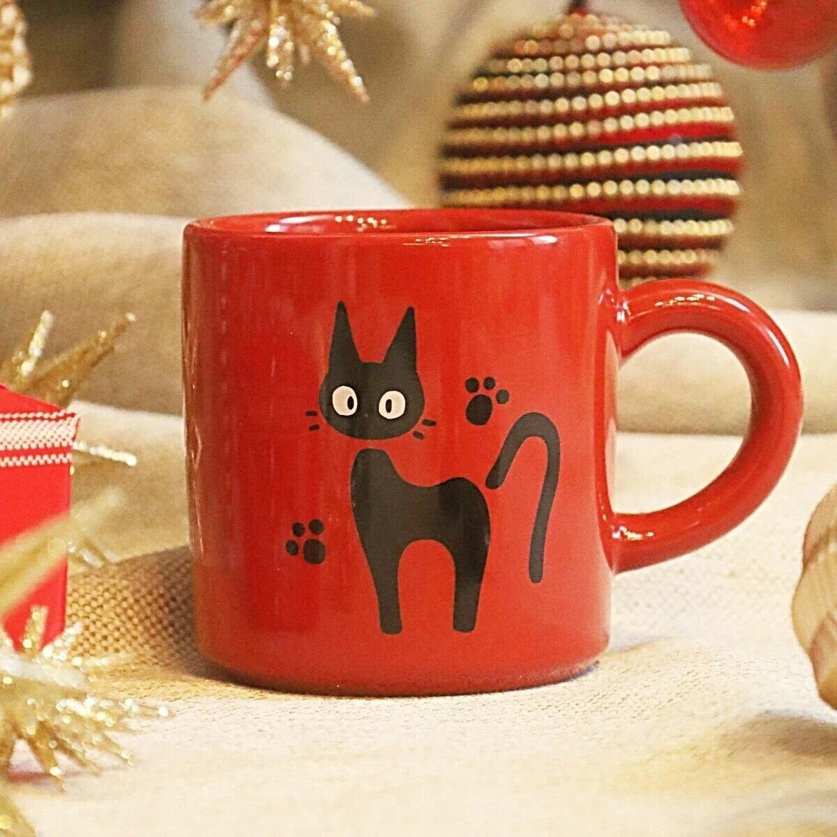 Studio Ghibli Kiki’s Delivery Service Jiji Red Ceramic Mug