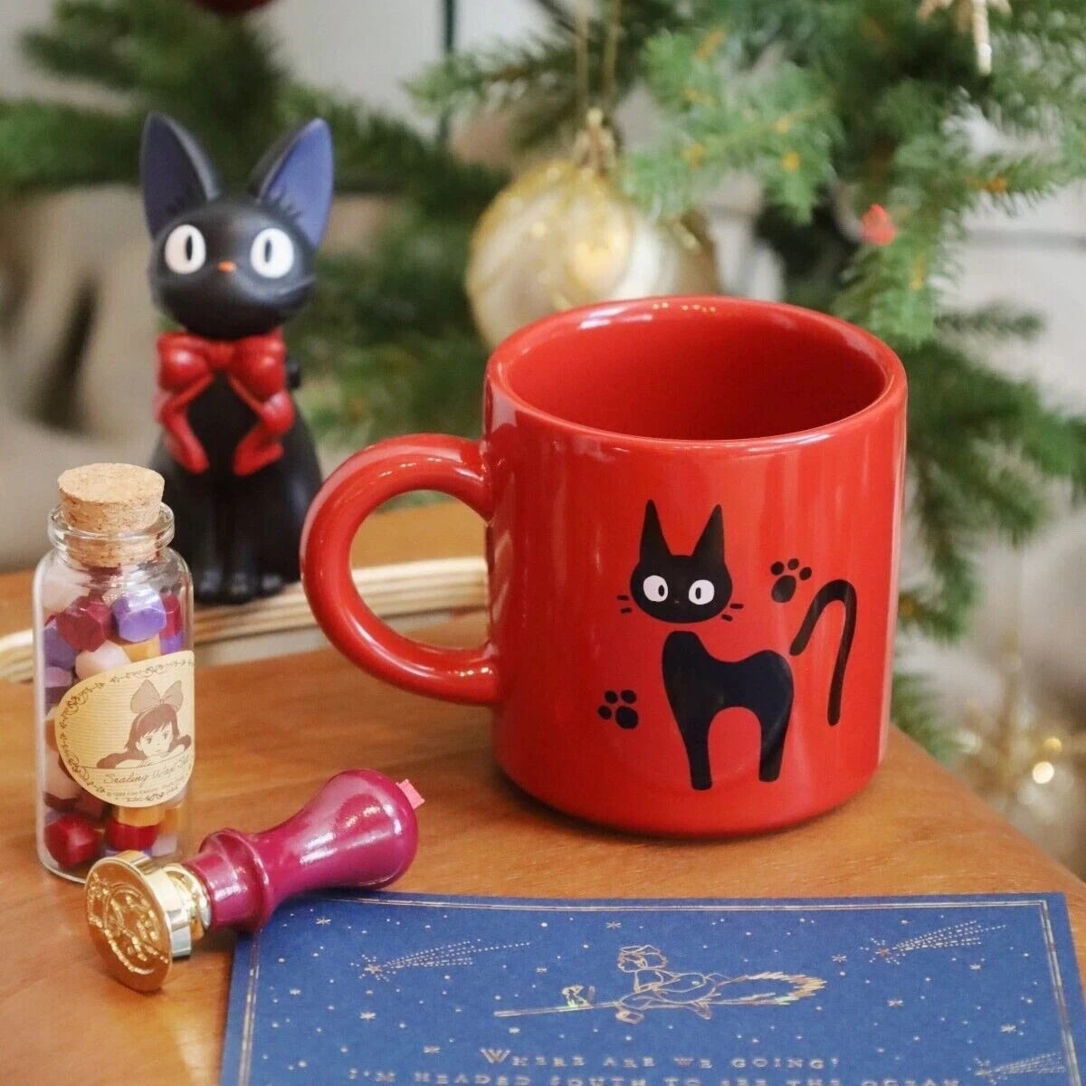 Studio Ghibli Kiki’s Delivery Service Jiji Red Ceramic Mug