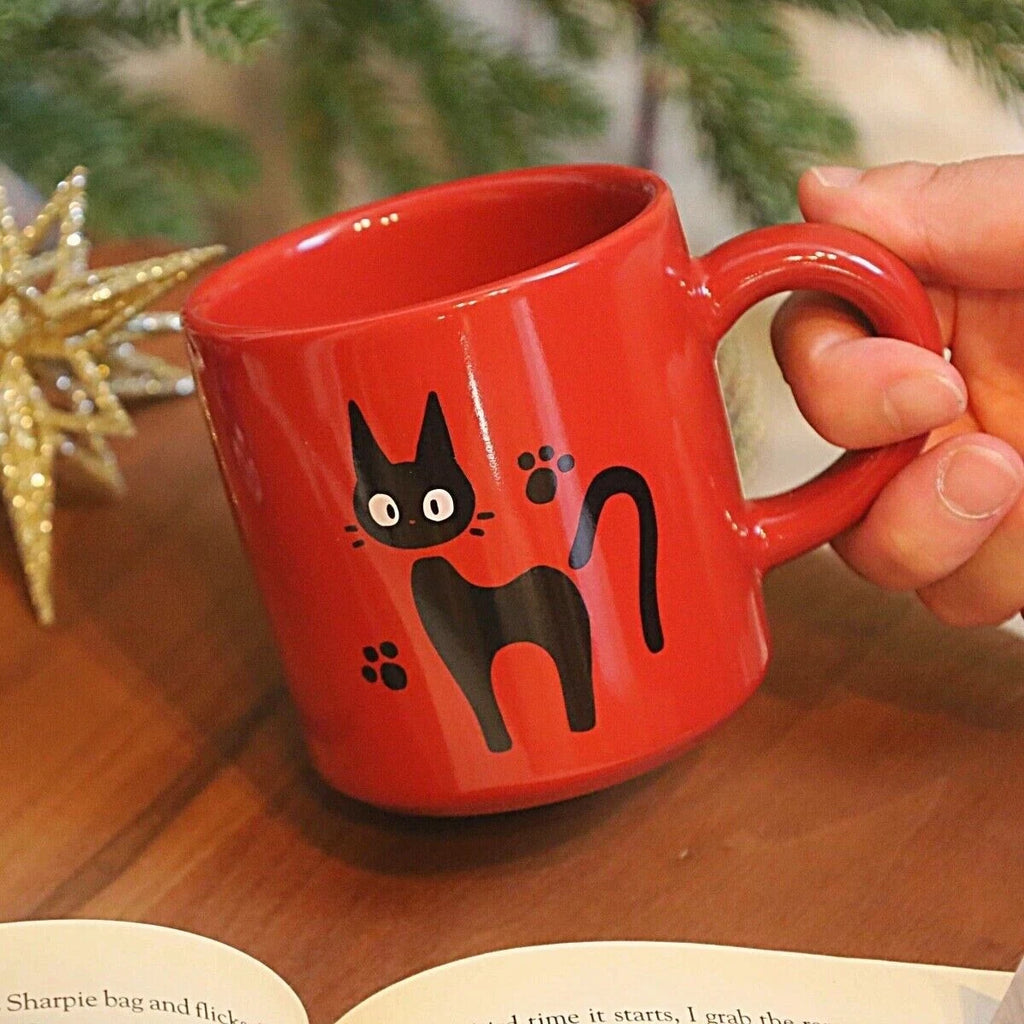 Studio Ghibli Kiki’s Delivery Service Jiji Red Ceramic Mug